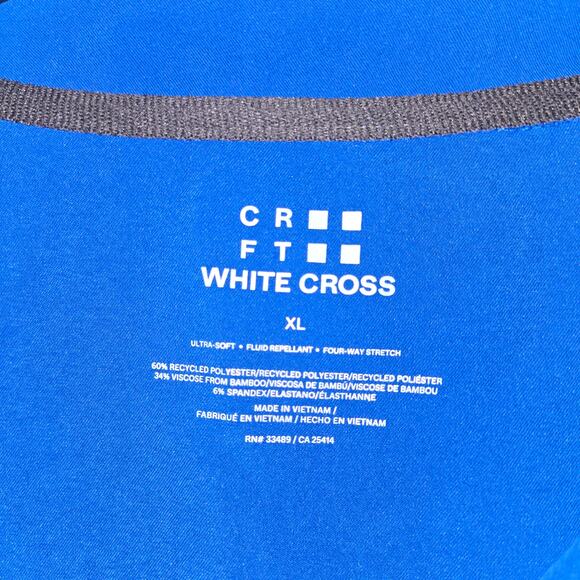 Landau Forward White Cross CRFT 3-Pocket V-Neck Rib Knit Top sz XL - Picture 2 of 6